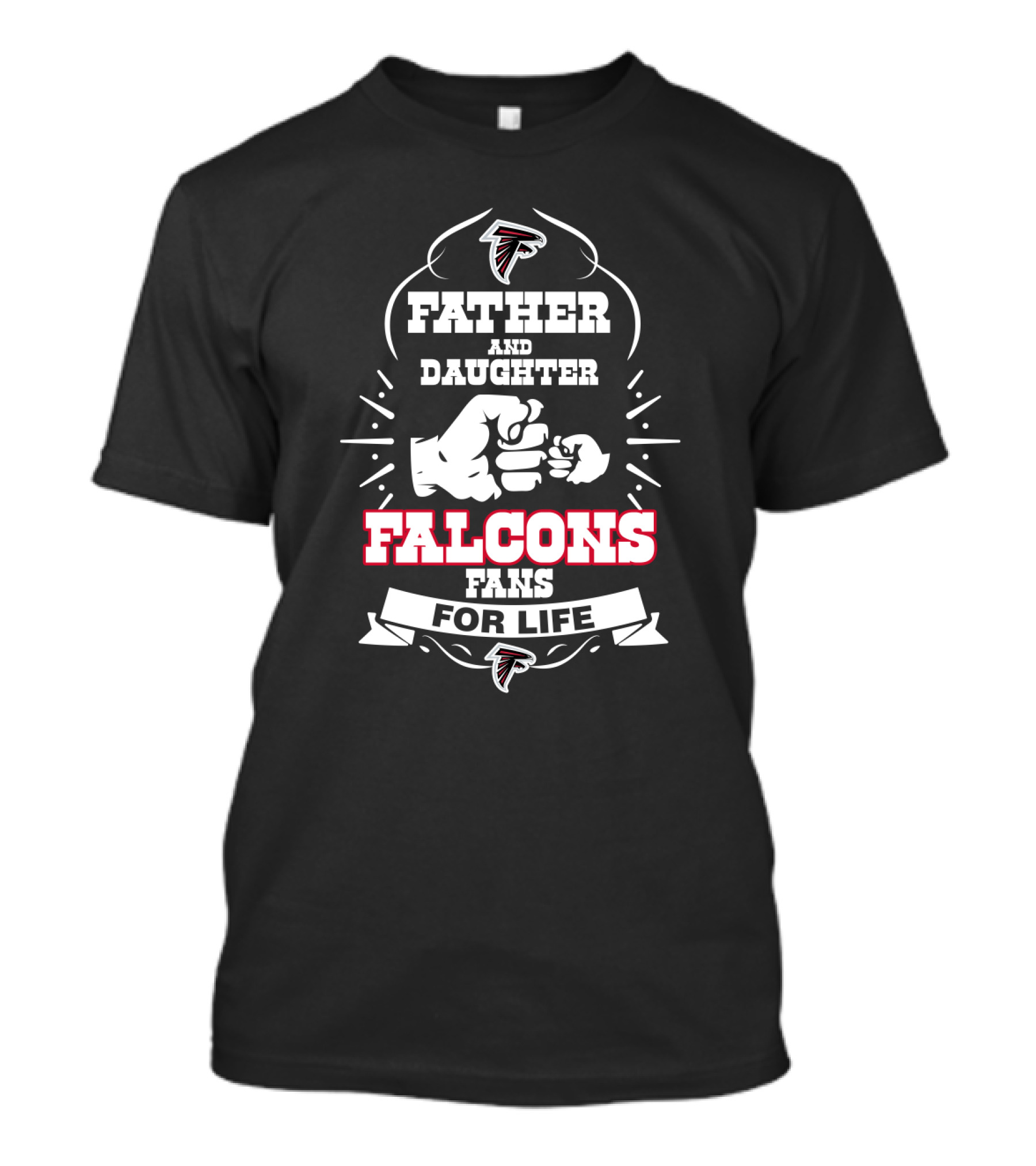 Father And Daughter Falcons Fans For Life Atlanta T-Shirt