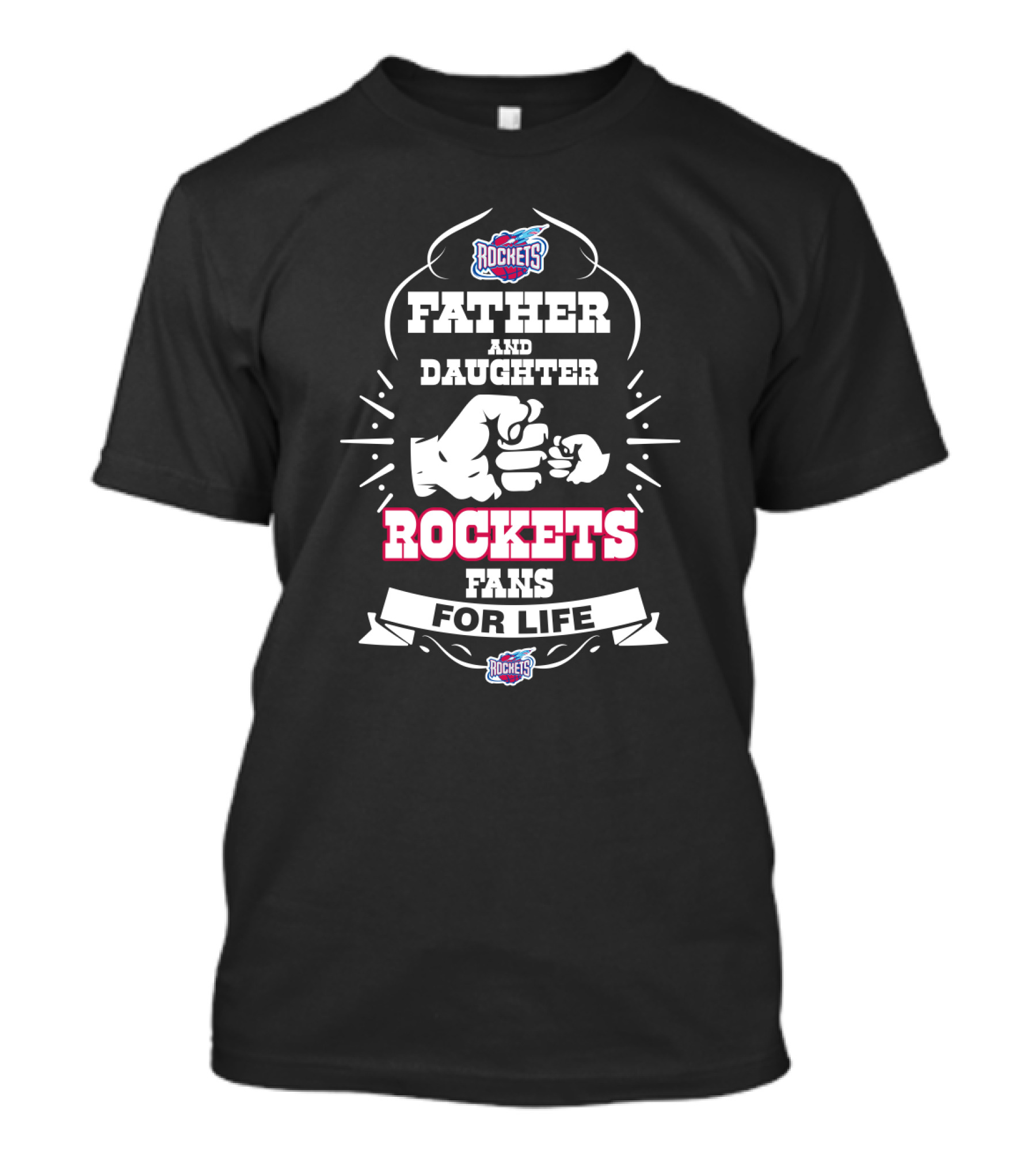 Father And Daughter Rockets Fans For Life T-Shirt