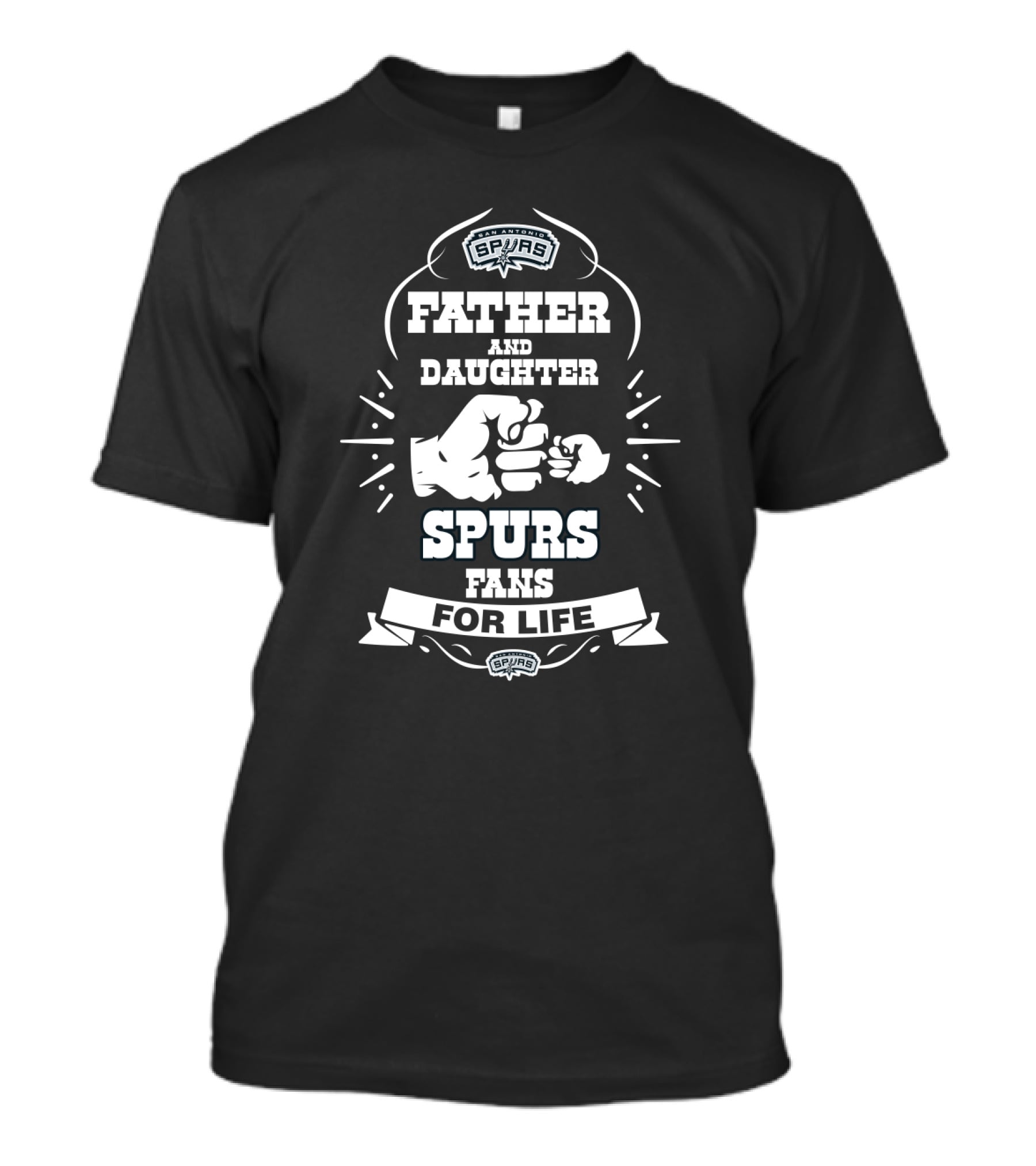 Father And Daughter Spurs Fans For Life San Antonio Spurs T-Shirt