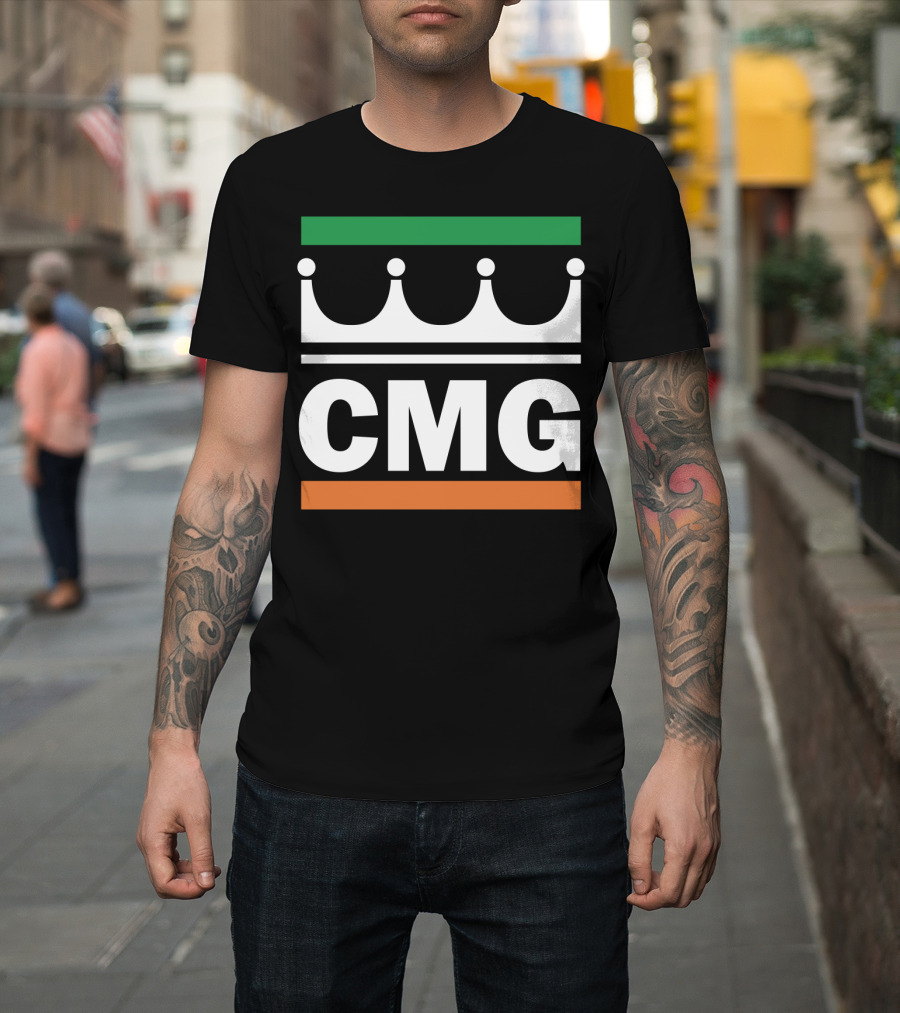 CMG Logo Irish Flag Colors Crown Symbol Conor McGregor GMG T-Shirt