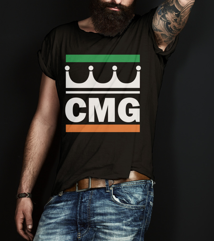 CMG Logo Irish Flag Colors Crown Symbol Conor McGregor GMG T-Shirt