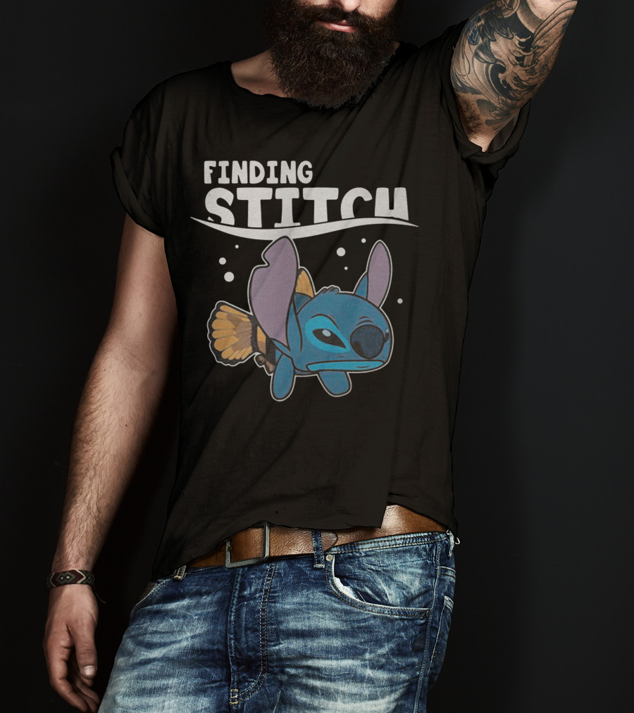 Finding Stitch Parody With Fish Imagery And Underwater T-Shirt