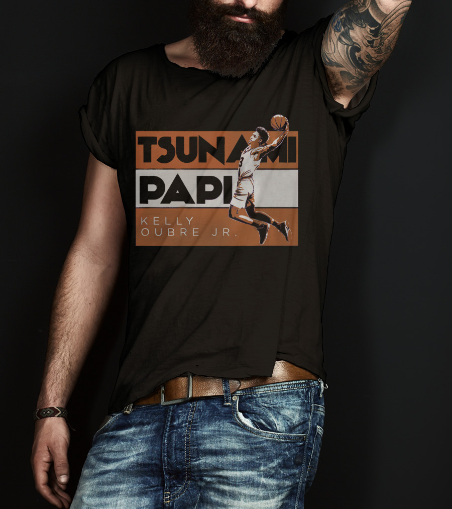 Tsunami Papi Kelly Oubre JR Basketball Dunk T-Shirt