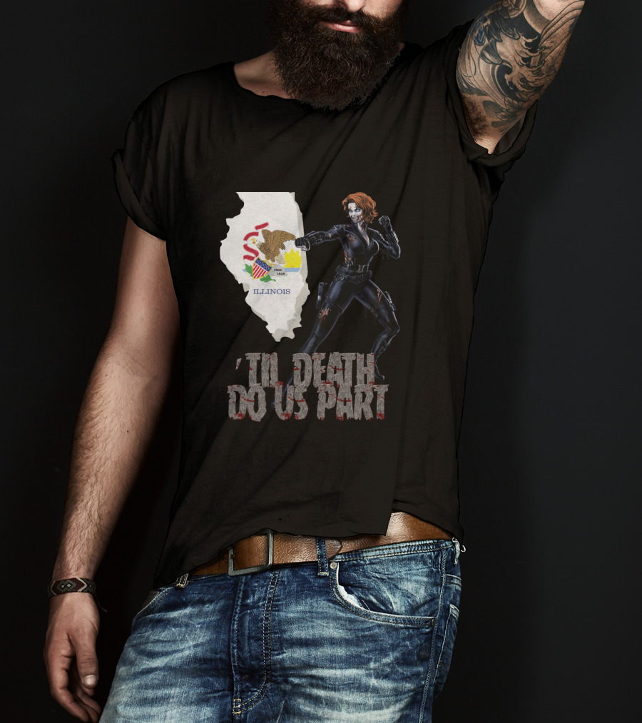 Til Death Do Us Part Black Widow Illinois T-Shirt