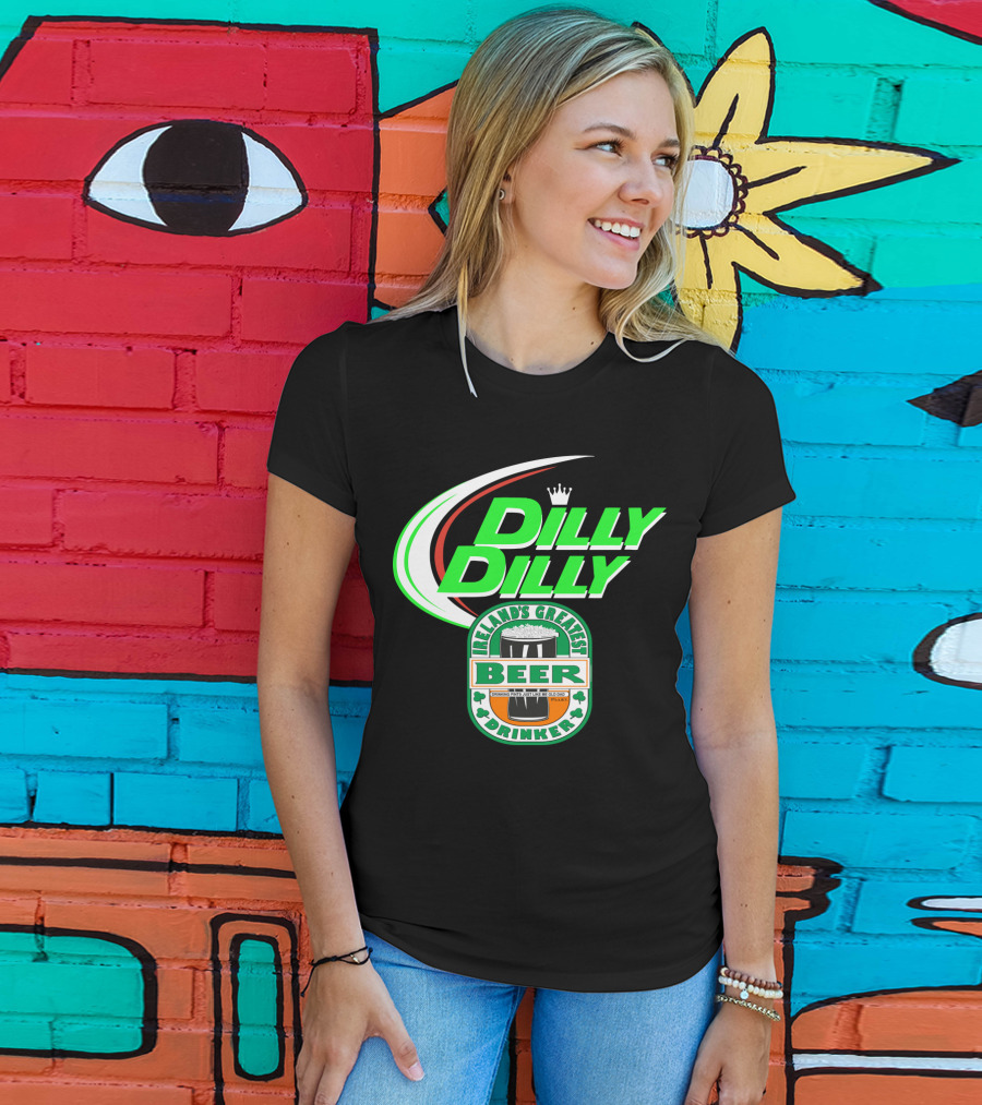 Dilly Dilly Irelands Greatest Beer Drinker Crowned By Irish Clovers T-Shirt