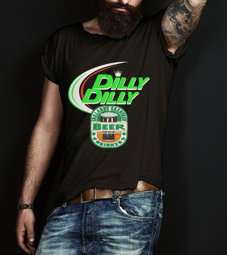 Dilly Dilly Irelands Greatest Beer Drinker Crowned By Irish Clovers T-Shirt