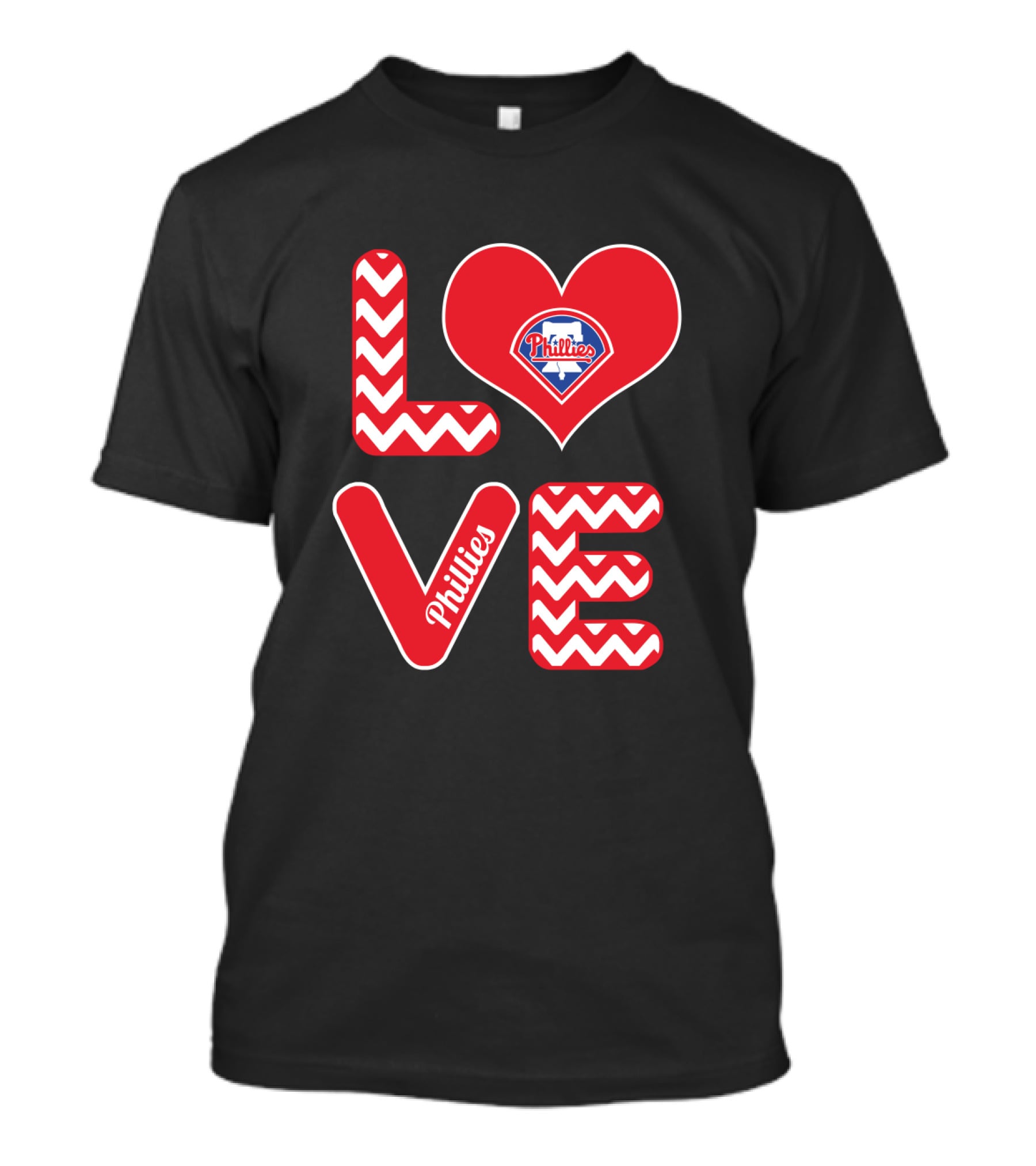 Love Phillies Heart Design For Philadelphia Baseball Fans T-Shirt