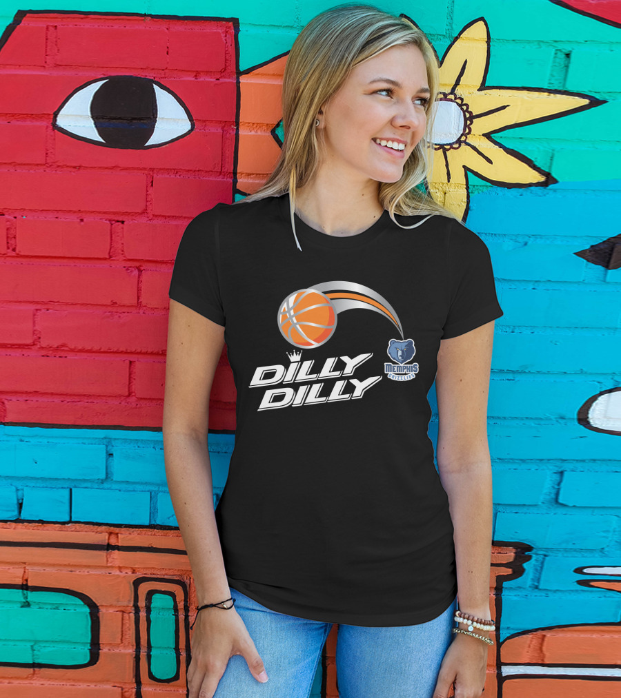 Memphis Grizzlies Dilly Dilly Basketball Logo With Orange Basketball And Bear T-Shirt