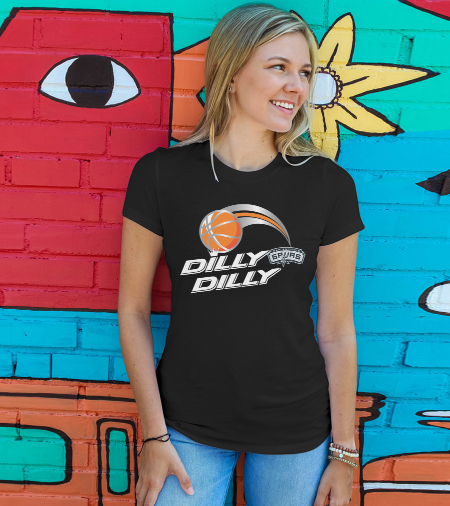 San Antonio Spurs Dilly Dilly Basketball Logo With Orange Basketball And Crown T-Shirt