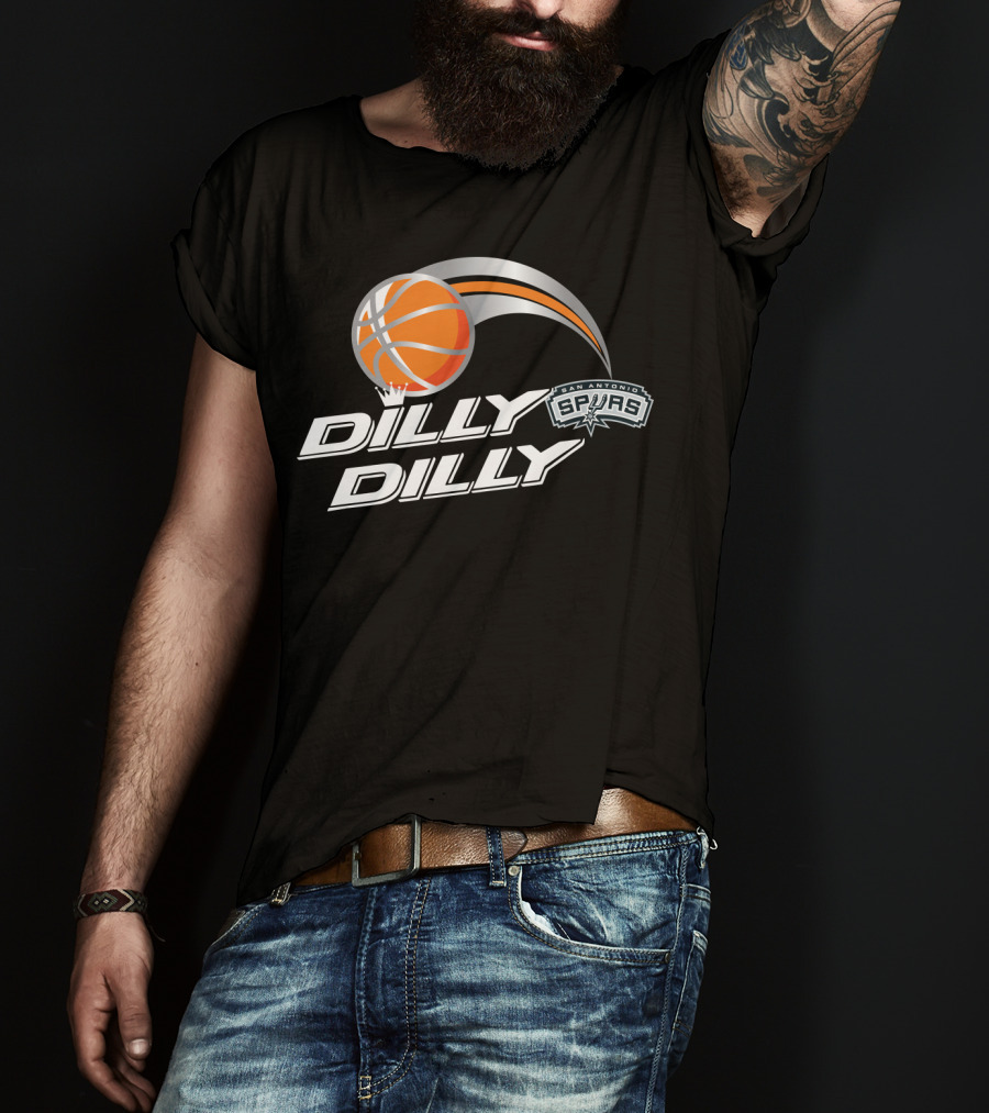 San Antonio Spurs Dilly Dilly Basketball Logo With Orange Basketball And Crown T-Shirt