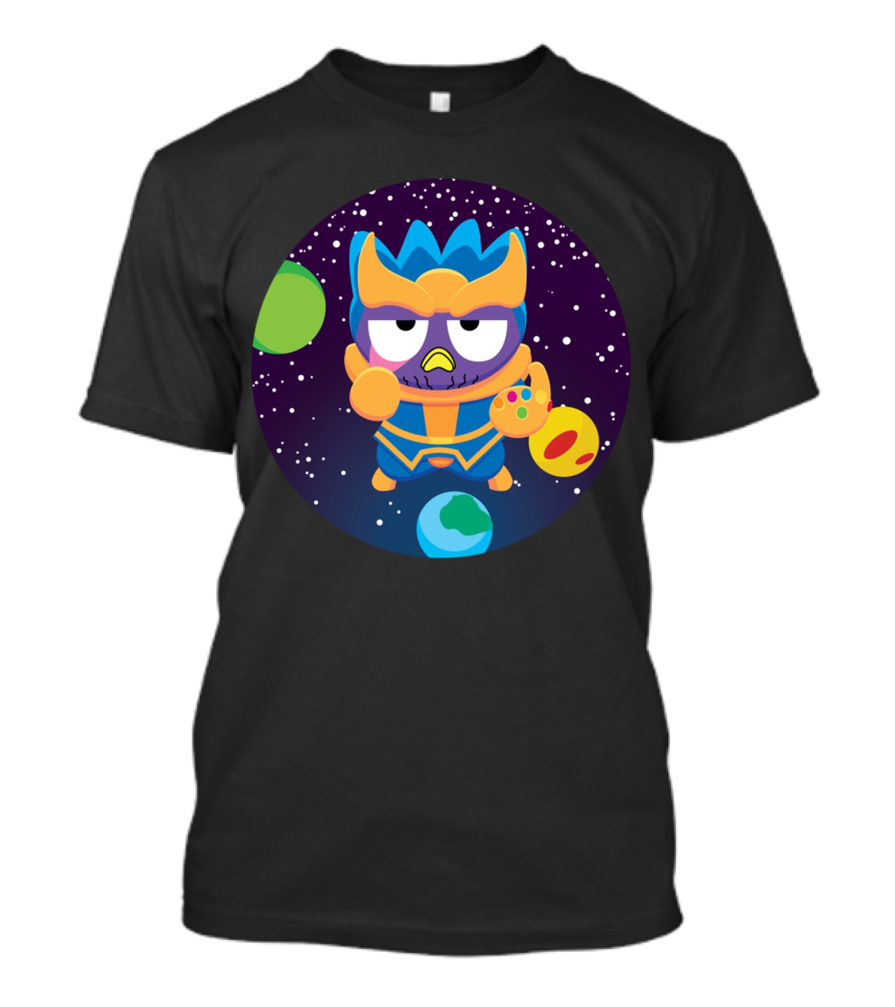 Thanos Owl Parody As The Mad Tiny Titan With Infinity Gauntlet In Space T-Shirt