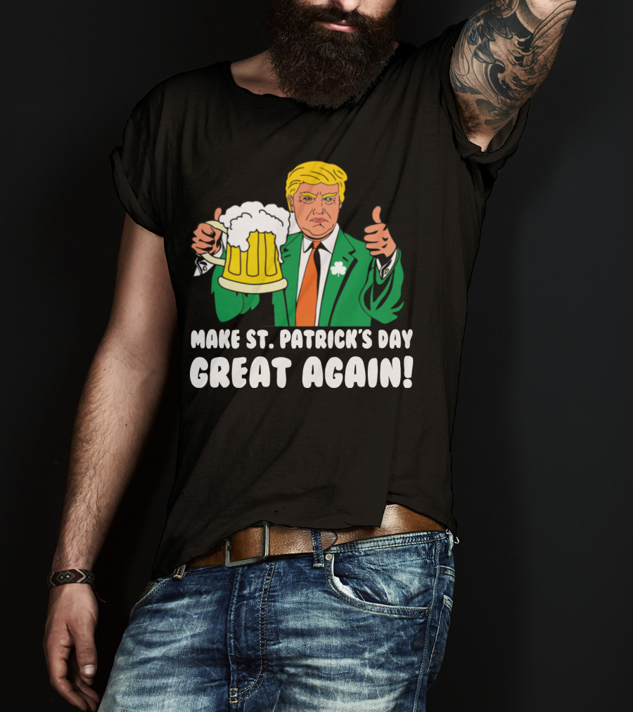 Make St. Patrick's Day Great Again Trump Thumbs Up Beer Mug T-Shirt