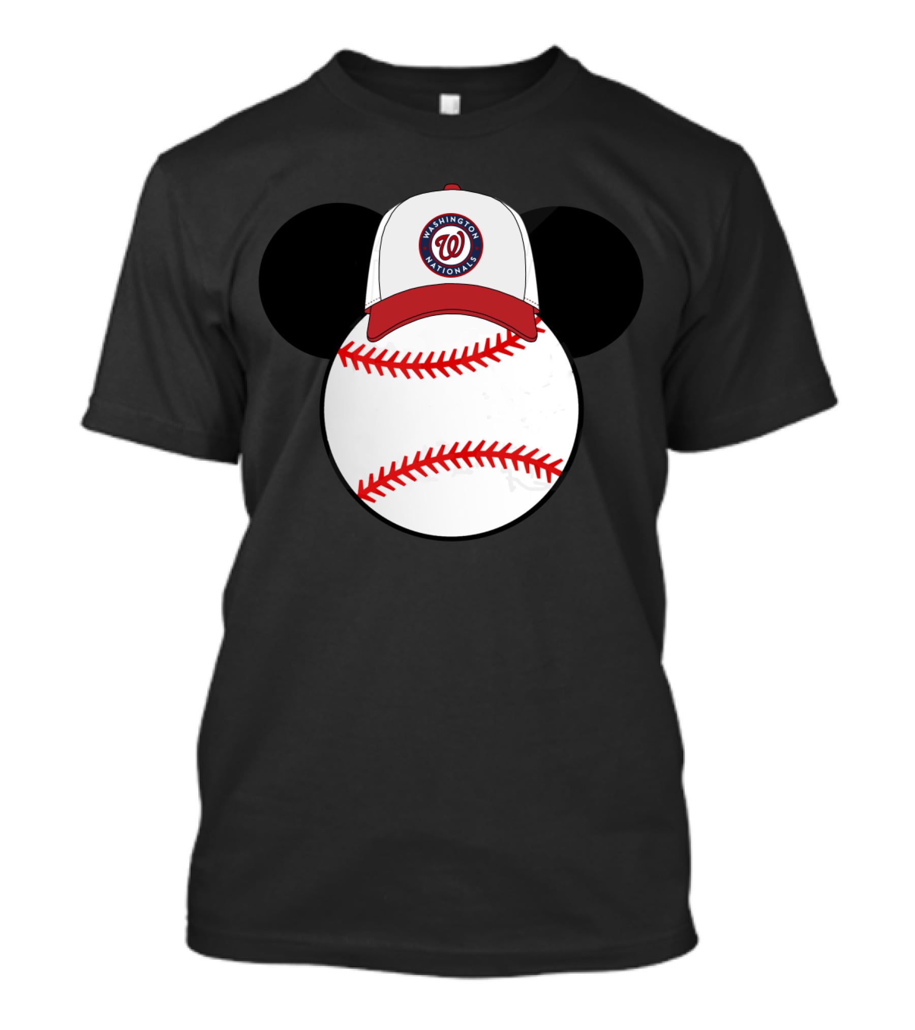 Washington Nationals Mickey Ears Baseball Cap T-Shirt