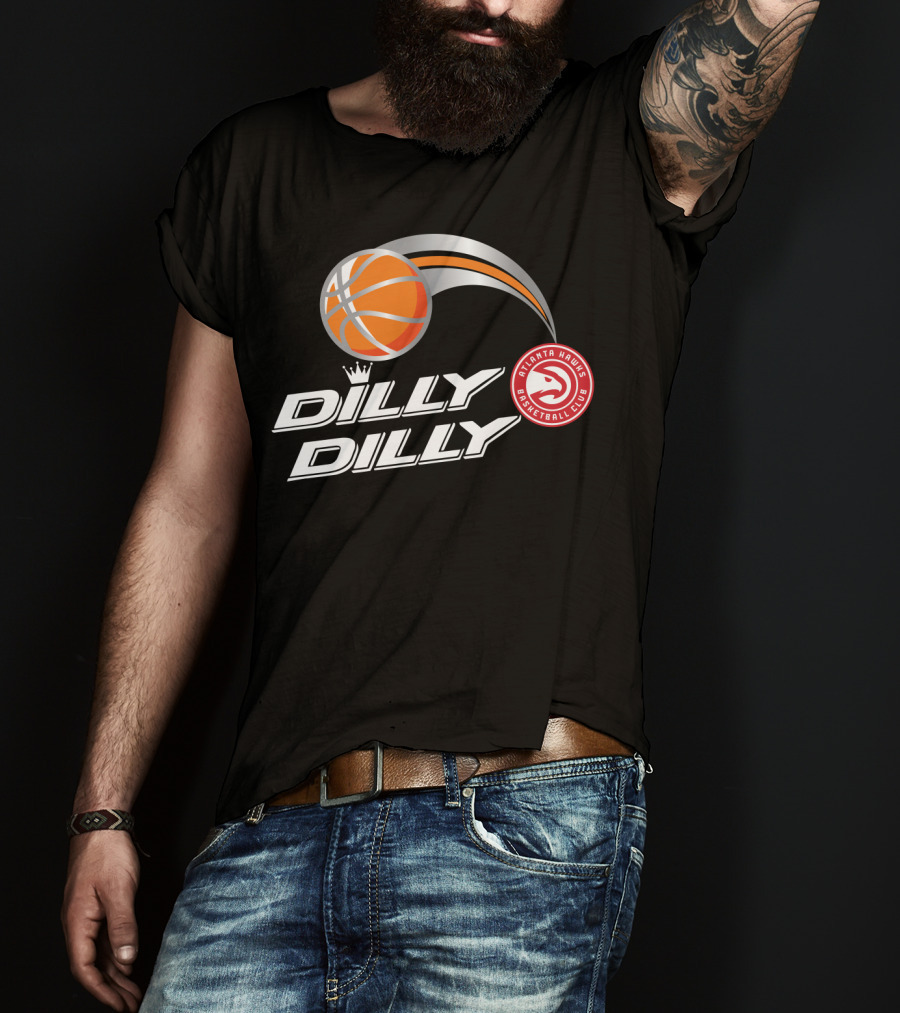 Atlanta Hawks Basketball Club Dilly Dilly Logo Basketball T-Shirt