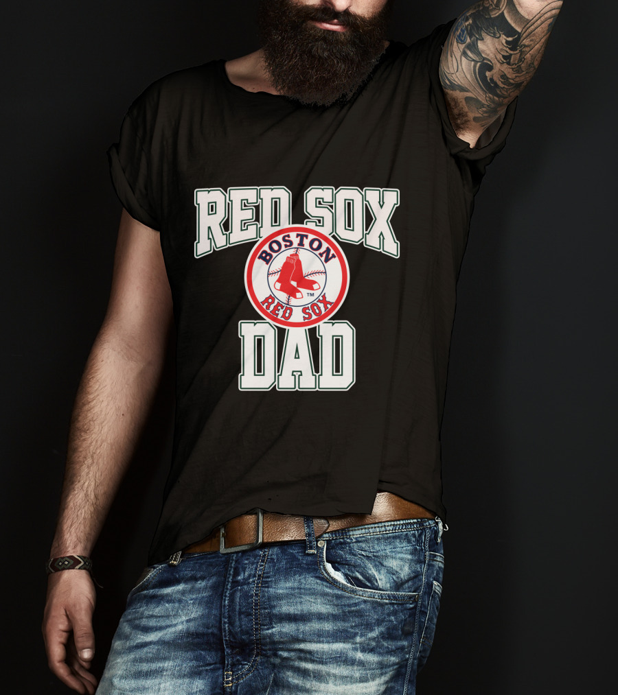 Boston Red Sox Dad Iconic Logo Fan T-Shirt