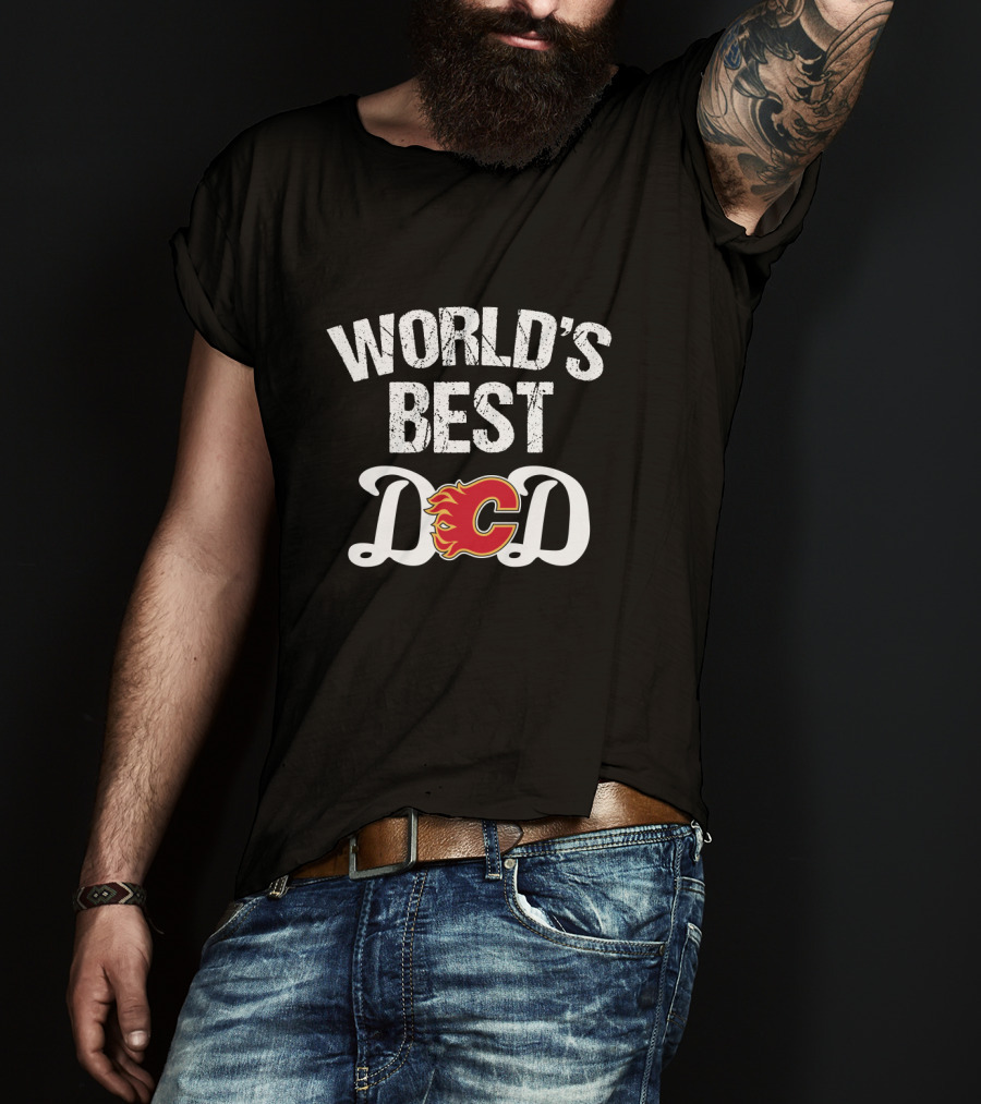 World's Best Calgary Flames Dad T-Shirt