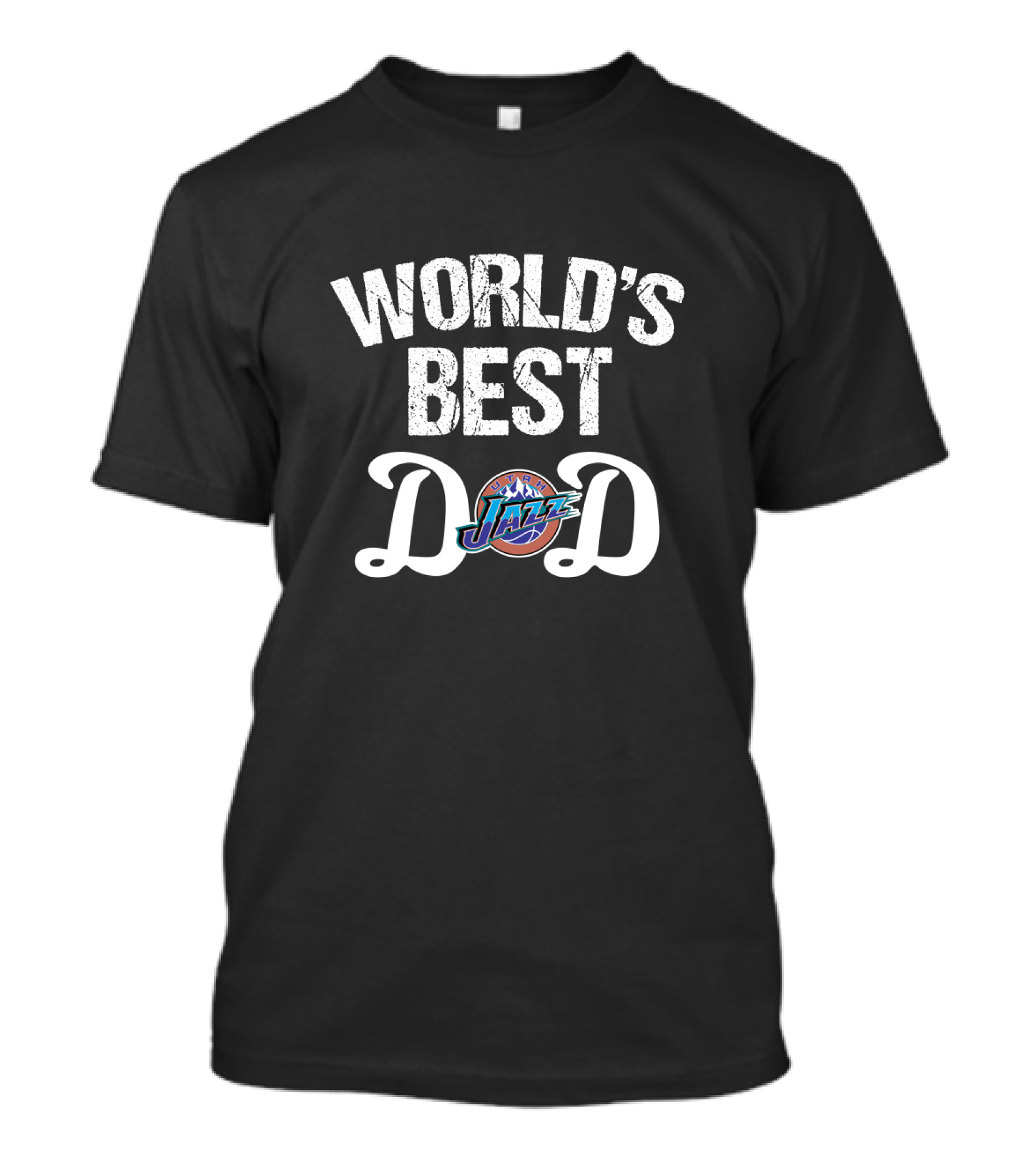 World's Best Dad Utah Jazz Basketball Fan T-Shirt