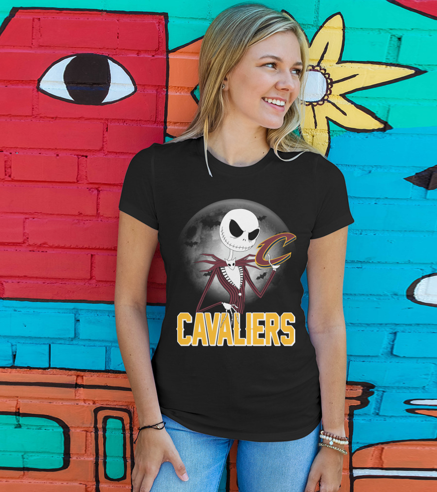 Jack Skellington Cavaliers Halloween Cleveland T-Shirt