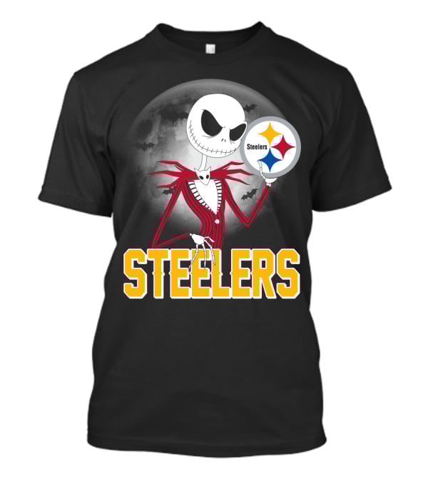 Jack Skellington Steelers Halloween Moon T-Shirt
