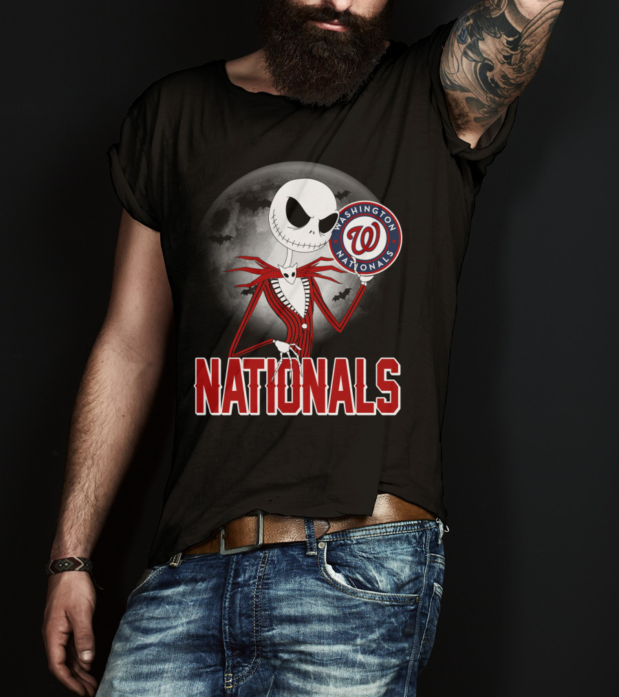 Washington Nationals Jack Skellington Halloween T-Shirt