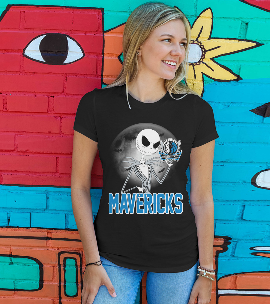 Jack Skellington Halloween Mavericks Moon Theme T-Shirt