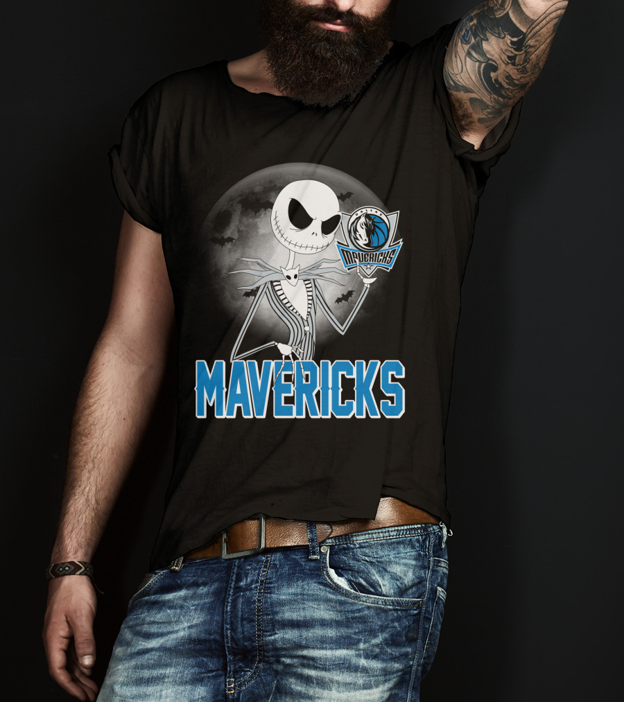 Jack Skellington Halloween Mavericks Moon Theme T-Shirt