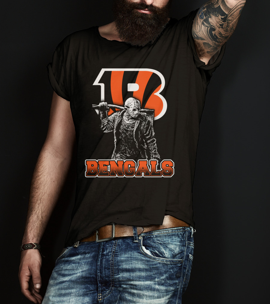 Jason Voorhees Cincinnati Bengals Logo Bengals T-Shirt