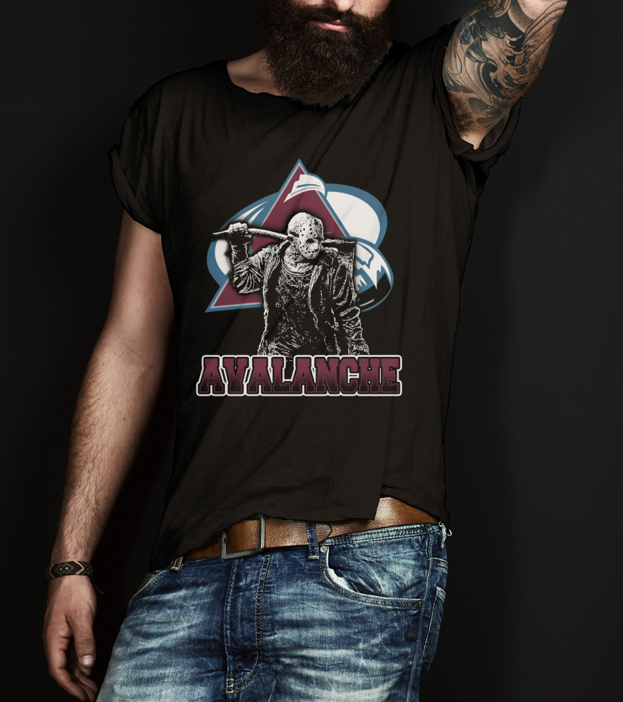 Jason Voorhees Colorado Avalanche Crossover Fan T-Shirt
