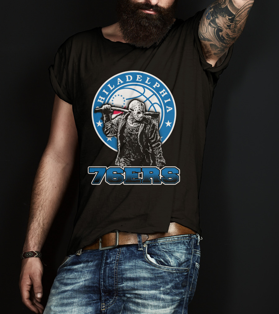 Philadelphia 76ers Jason Voorhees Crossover T-Shirt