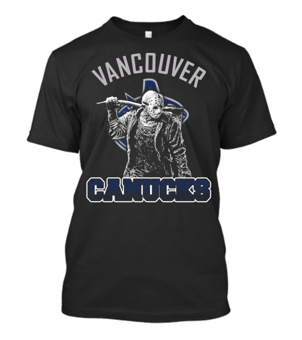 Vancouver Canucks Jason Voorhees Crossover Fans Hockey T-Shirt
