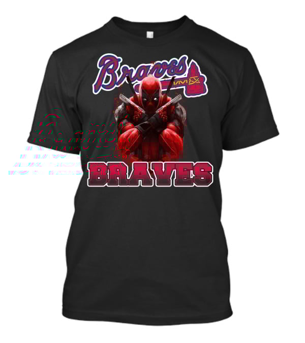Braves Deadpool Crossover Fan Merchandise T-Shirt