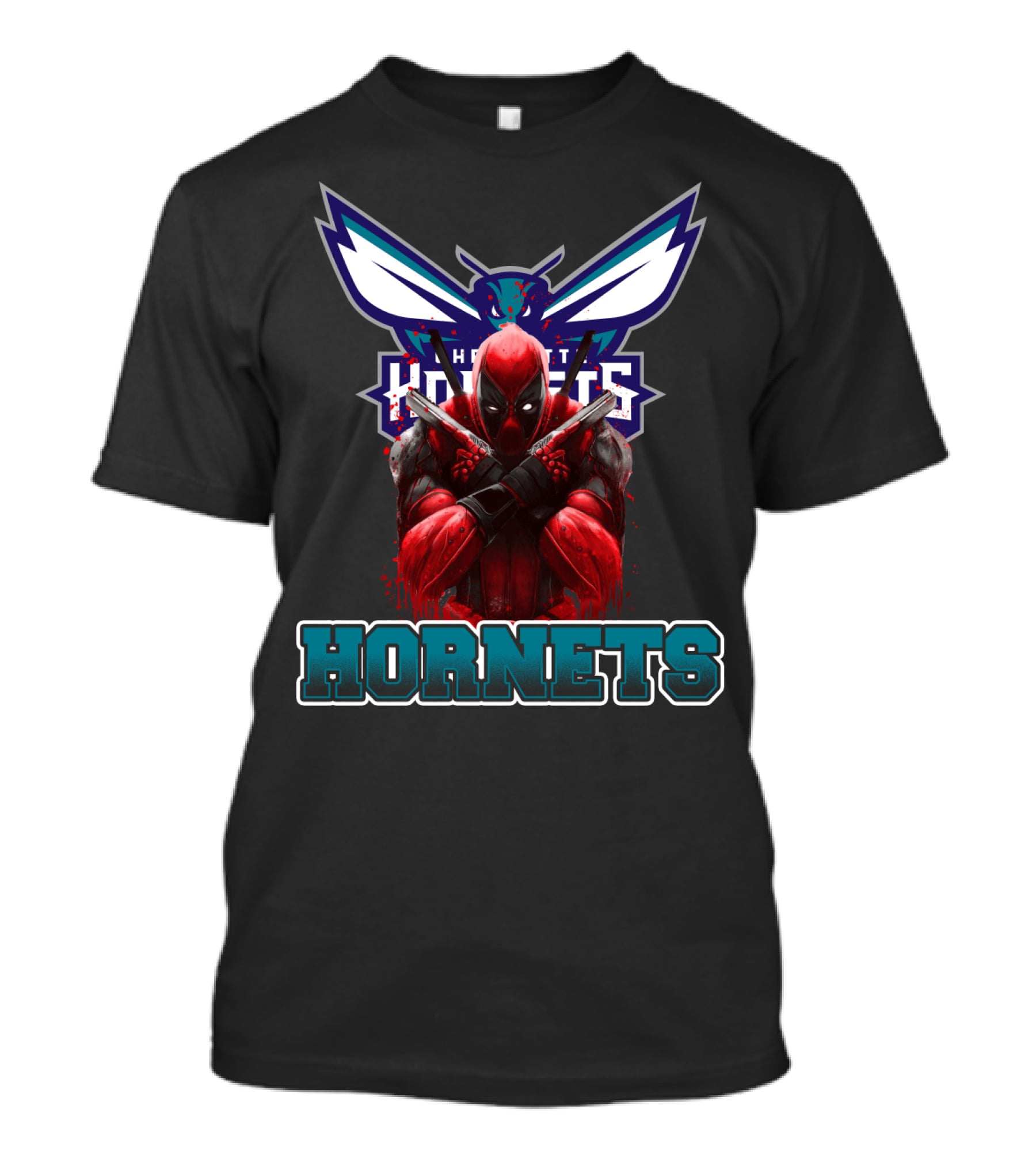 Charlotte Hornets Deadpool Crossover Fans T-Shirt