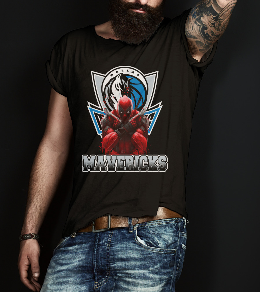 Dallas Mavericks Deadpool Crossover T-Shirt