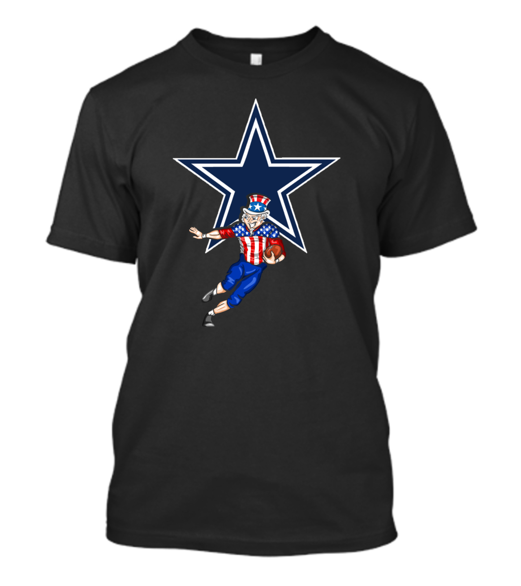 Dallas Cowboys Uncle Sam 4Th Of July Star Patriots Football T-Shirt