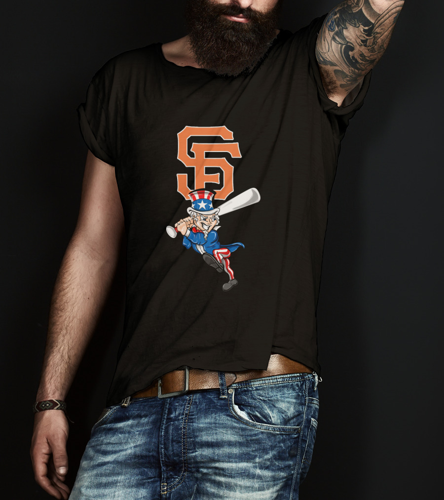 San Francisco Giants Uncle Sam 4Th July Baseball Patriotic T-Shirt