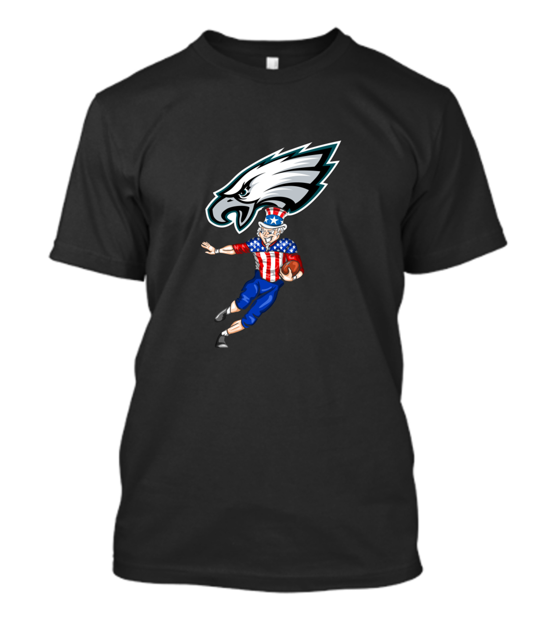 Philadelphia Eagles Uncle Sam Stars And Stripes Football 4Th July T-Shirt