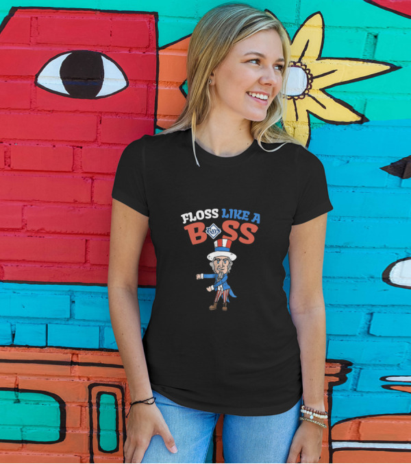 Floss Like A Boss Tampa Bay Rays Patriotic 4th Of July T-Shirt