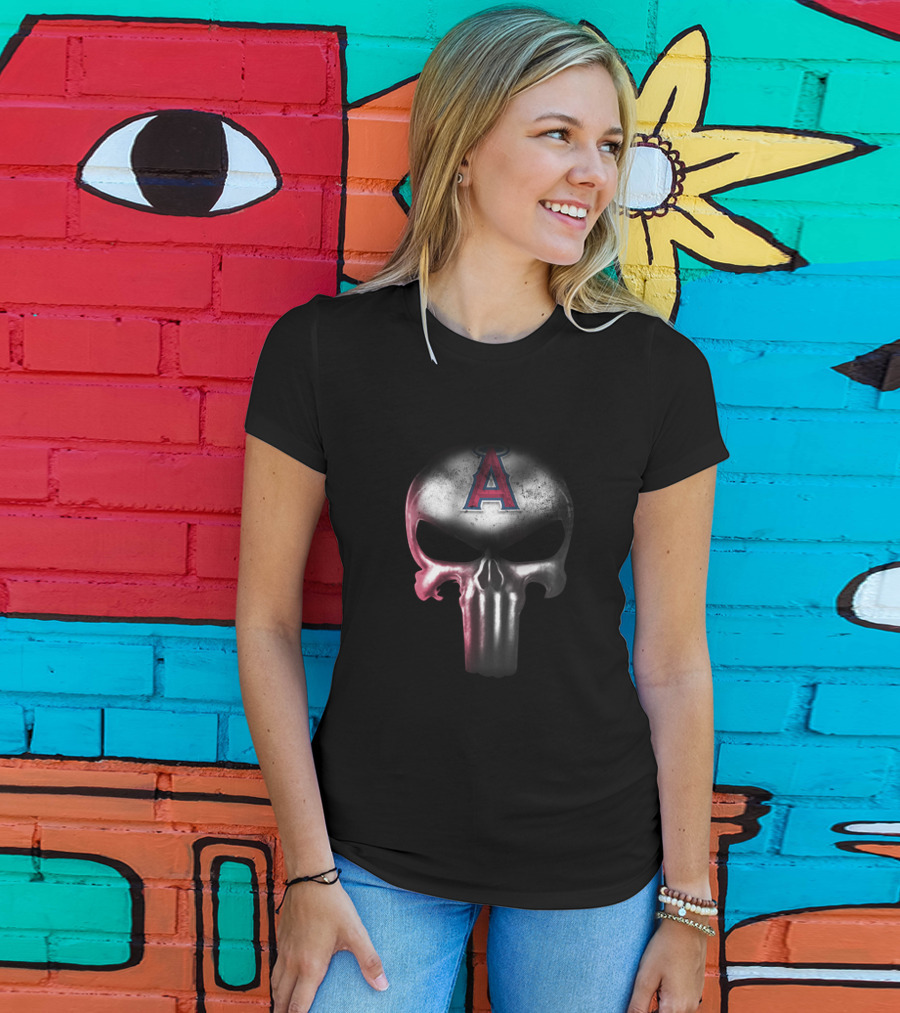 The Punisher Skull Los Angeles Angels Iconic Fans T-Shirt