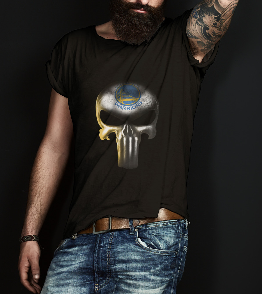Golden State Warriors Punisher Skull Fan T-Shirt