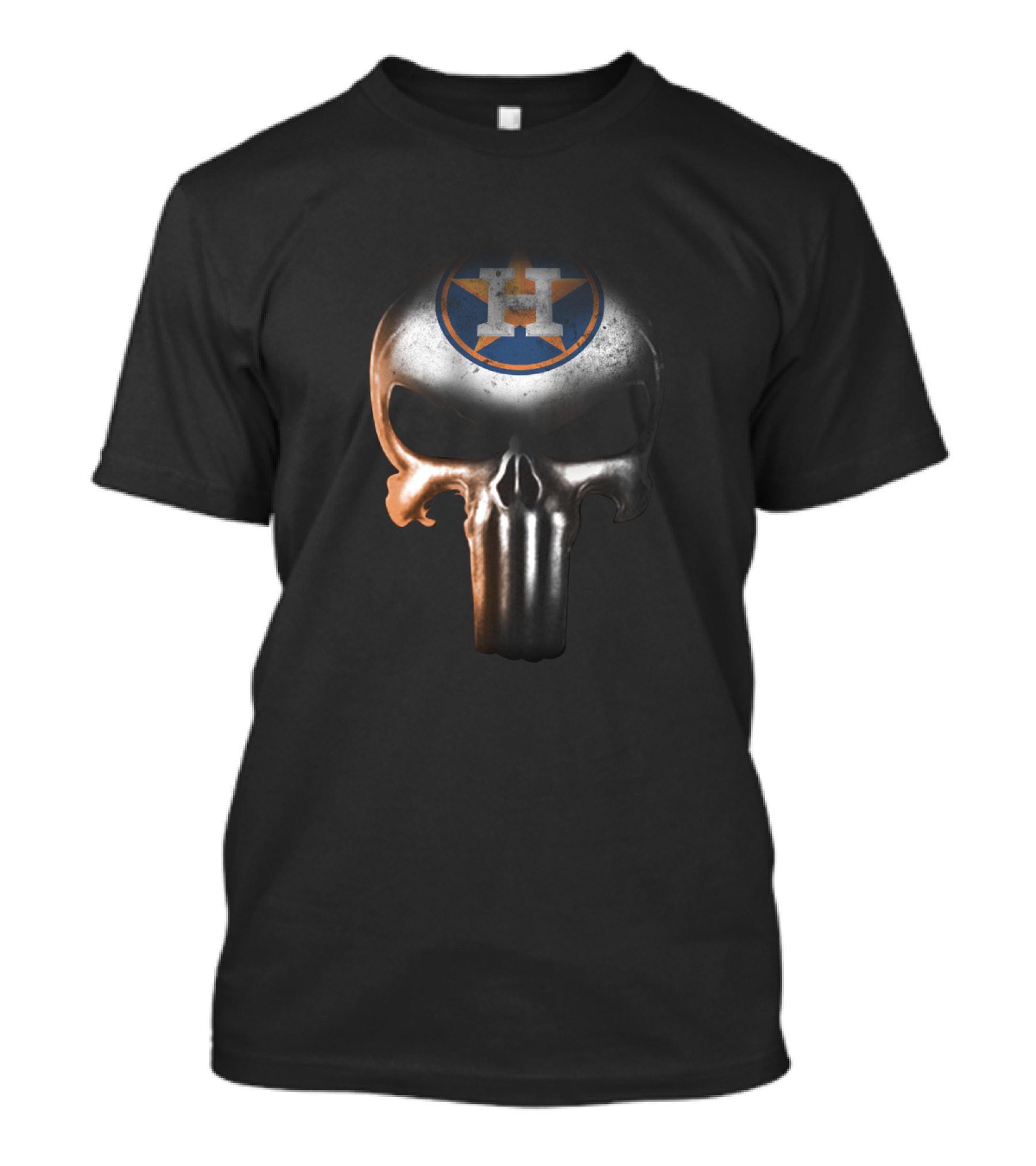 Houston Astros Punisher Skull Fan T-Shirt