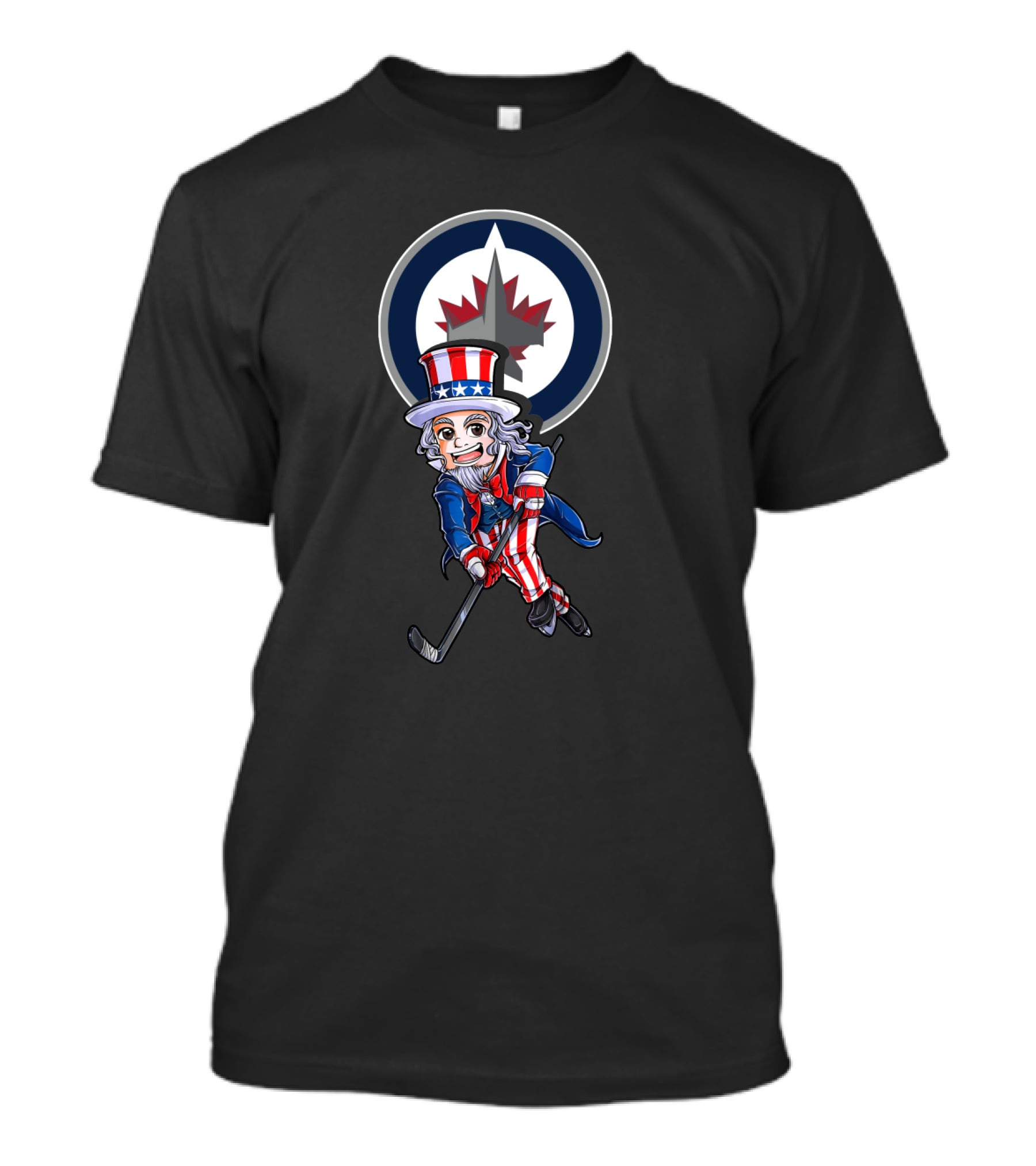 Uncle Sam Hockey Winnipeg Jets Fans 4Th Of July T-Shirt