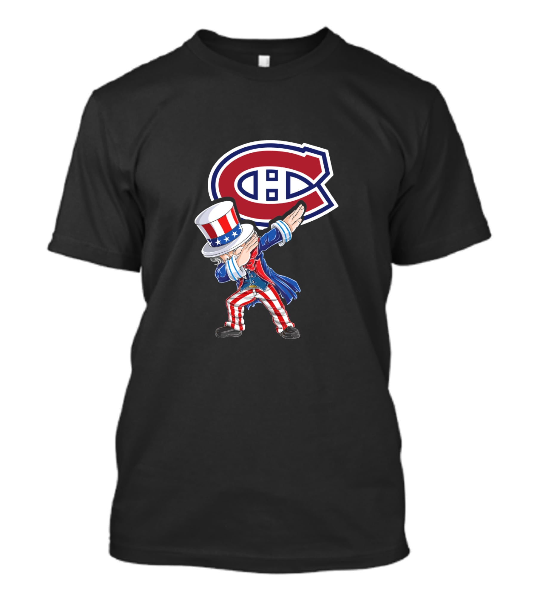Uncle Sam Dabbing Montreal Canadiens 4Th Of July T-Shirt