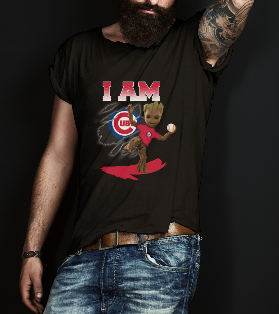 I Am Chicago Cubs Groot Baseball Fan T-Shirt