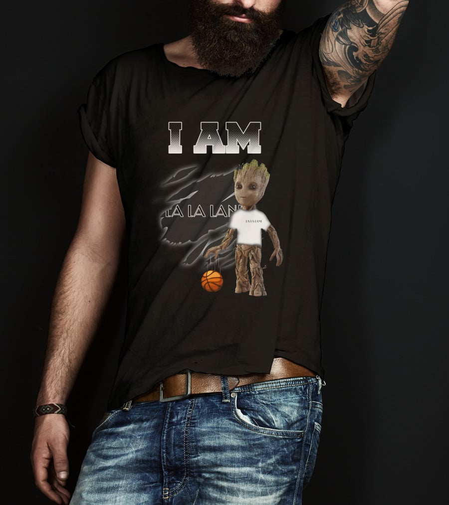 I Am La La Land Basketball Fan Groot T-Shirt