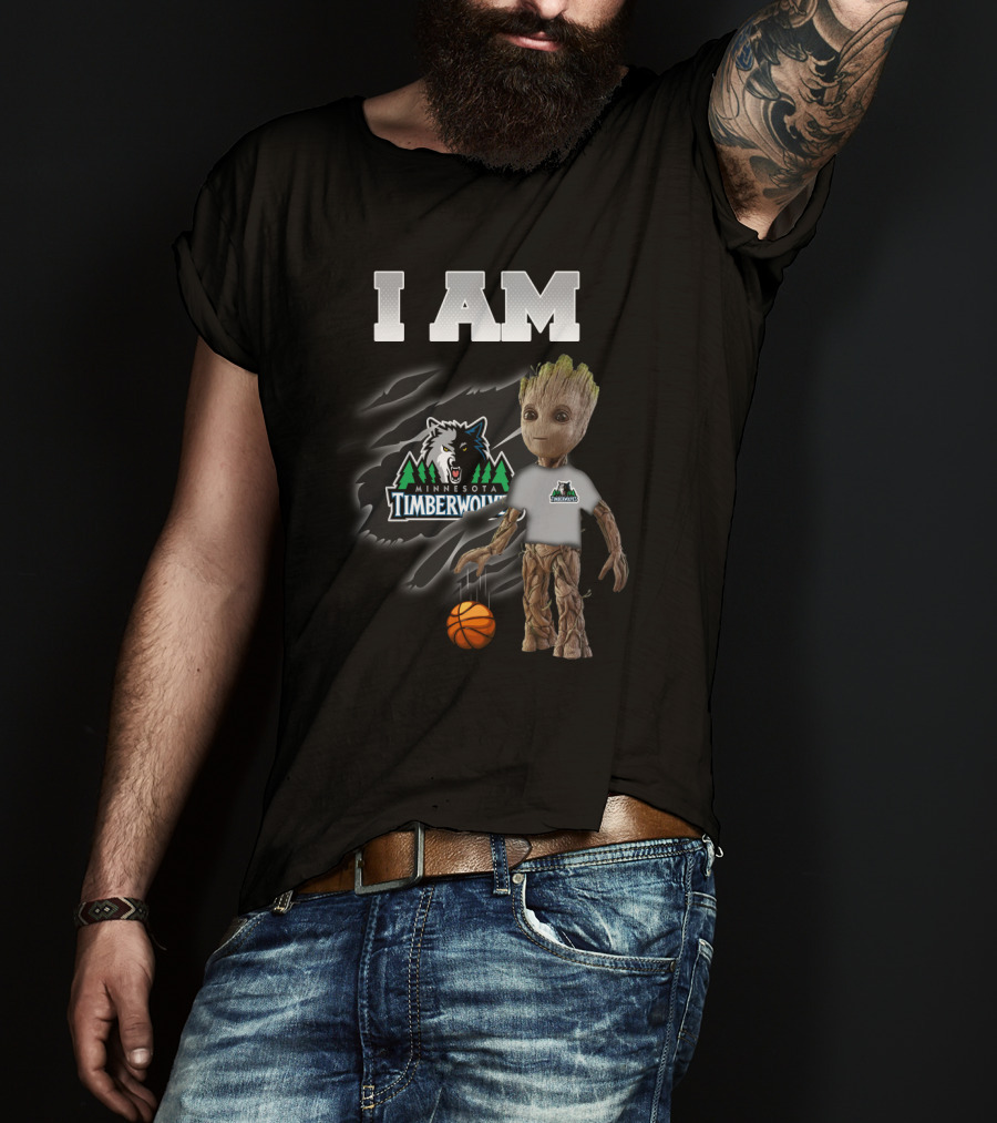 I Am Minnesota Timberwolves Groot Balloon T-Shirt