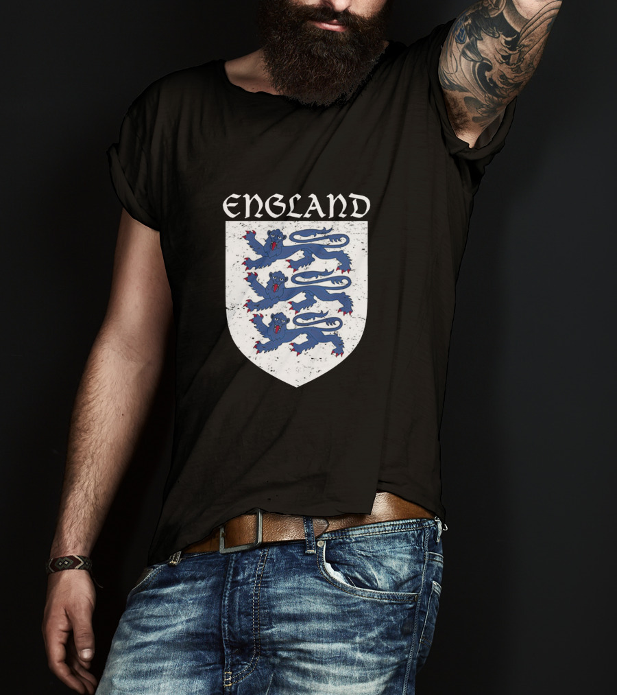 England Three Lions Vintage Crest T-Shirt