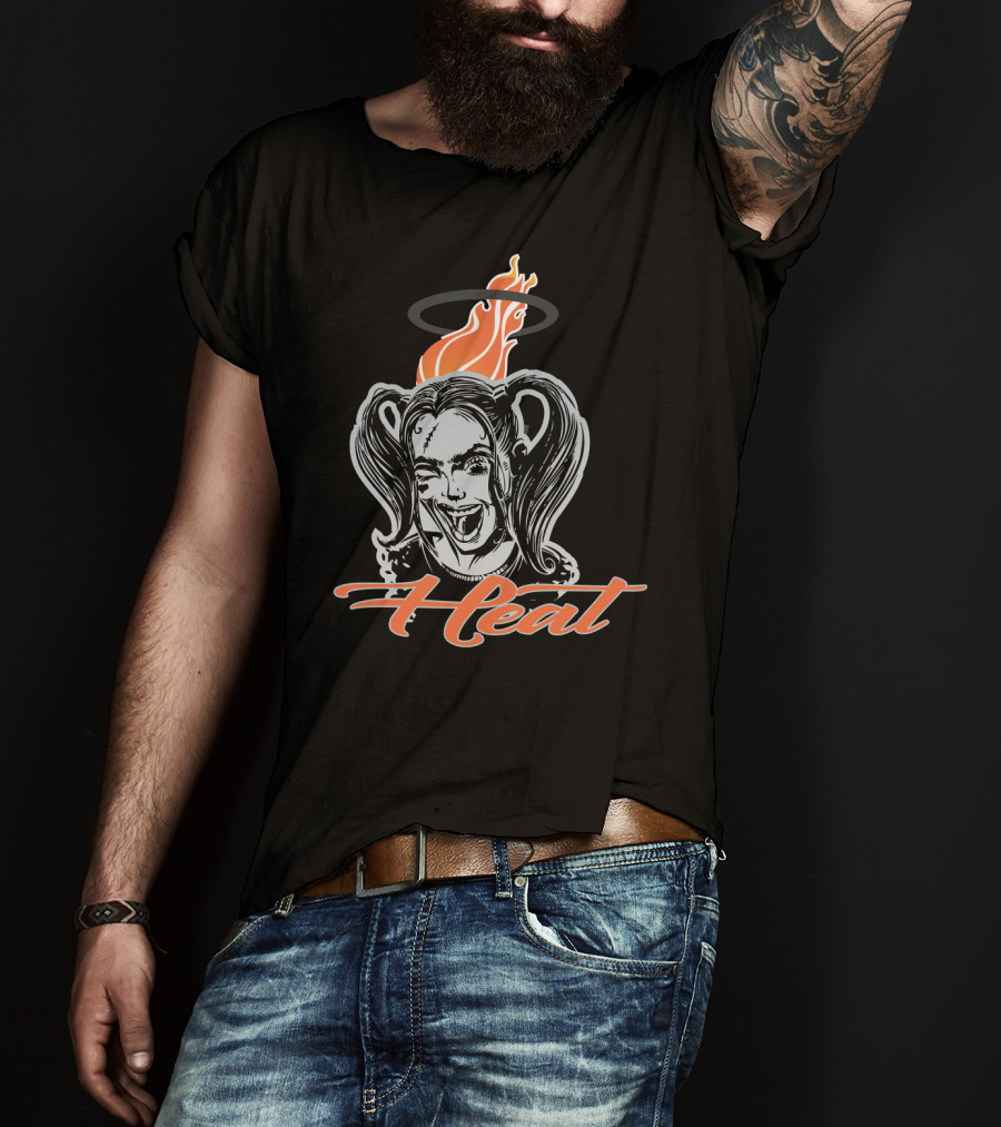 Harley Quinn Inspired Heat Fans Flame Halo T-Shirt