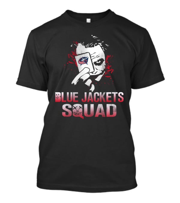 Blue Jackets Squad Joker Card Fan Tribute T-Shirt