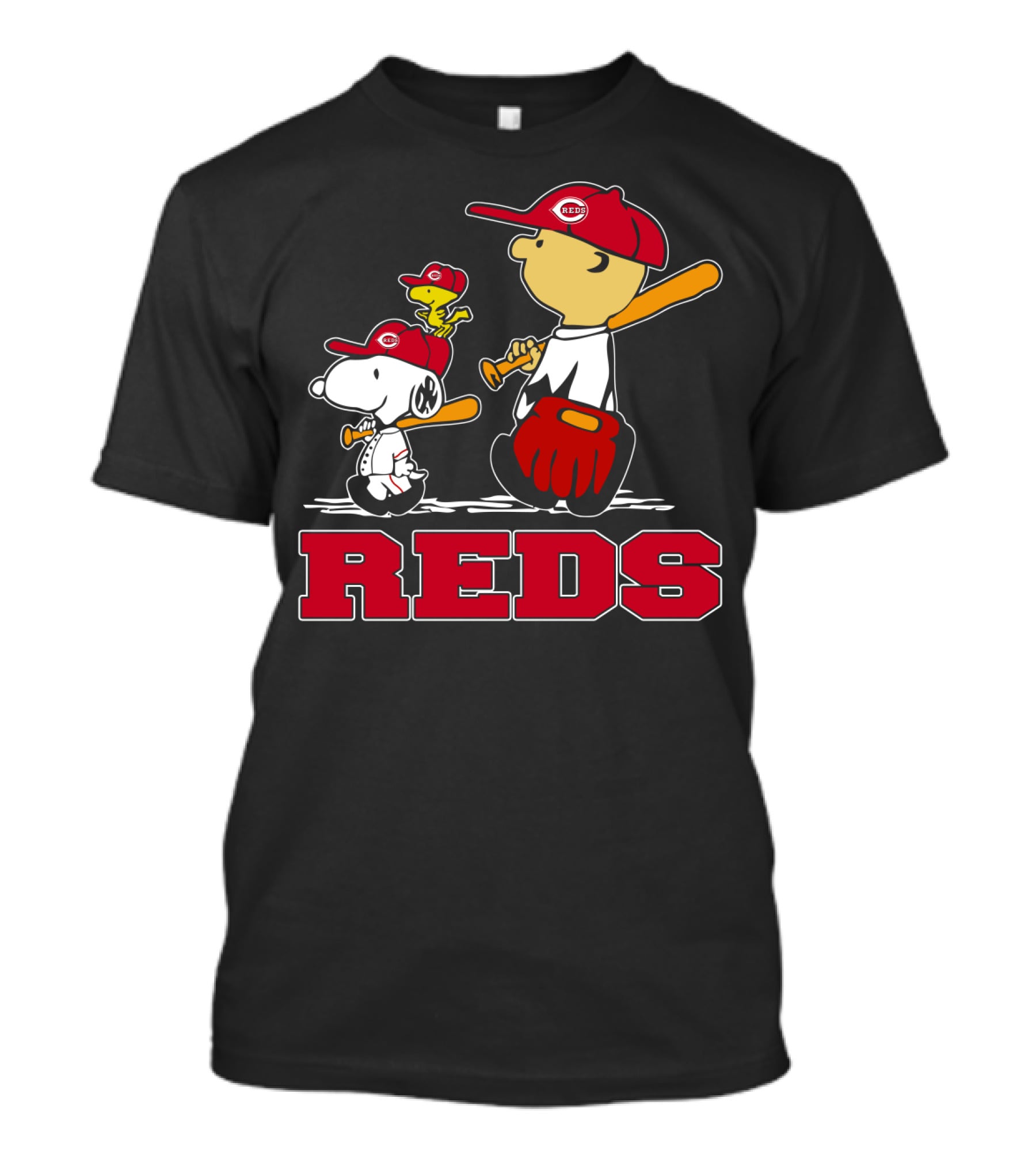 Snoopy Reds Baseball Peanuts Cincinnati Fans T-Shirt