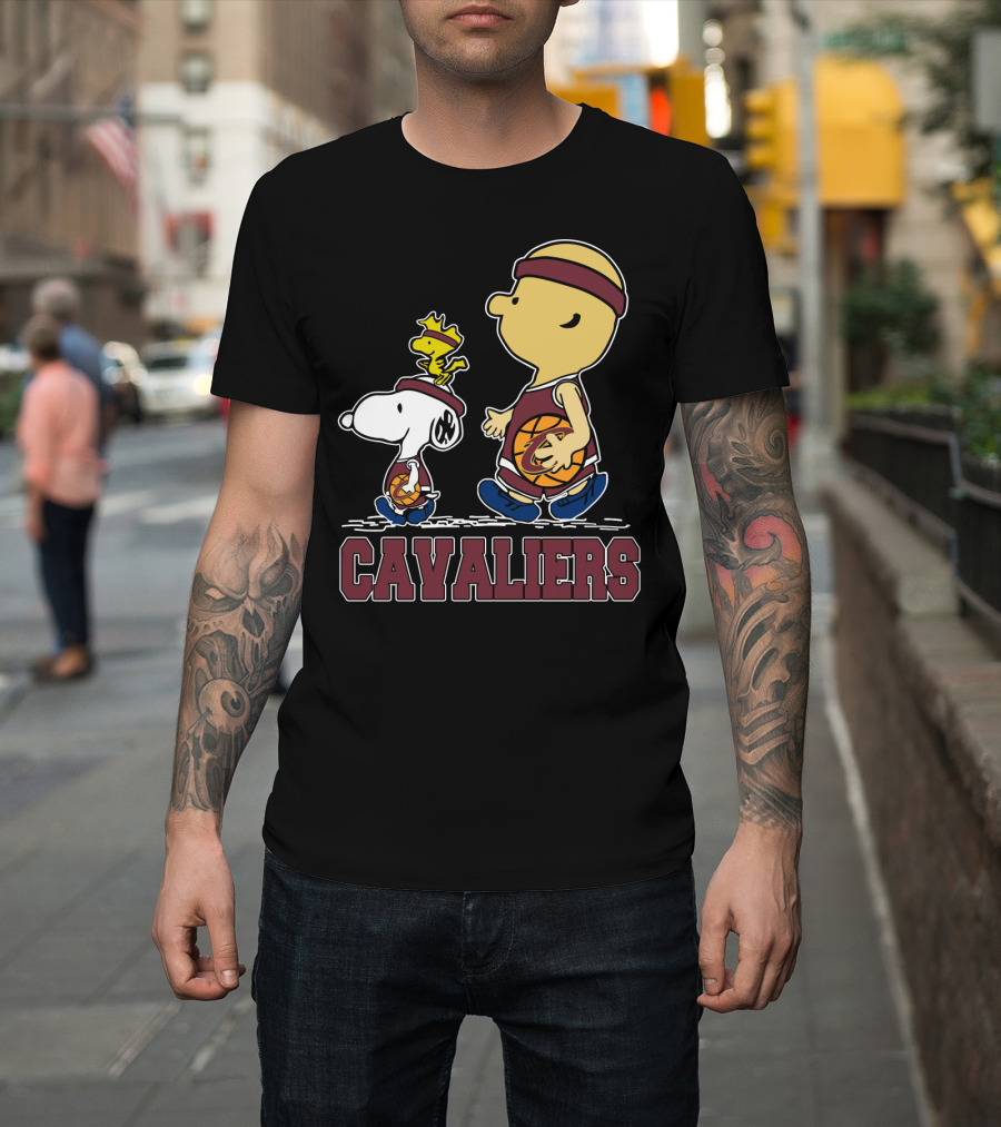 Snoopy And Cavalier Friends With Basketball T-Shirt